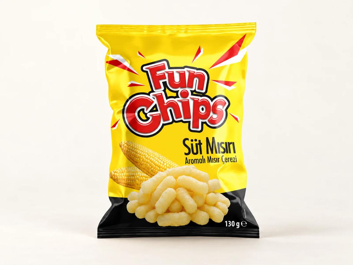 Funchips Süt Mısır Aromalı Mısır Çerezi – 130 g