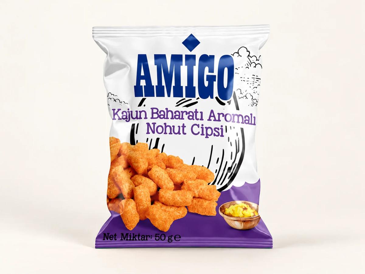 Amigo Kajun Baharatı Aromalı Nohut Cipsi – 50 g