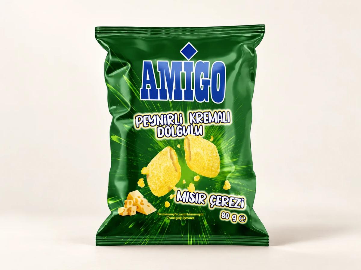 Amigo Peynir Kreması Dolgulu Cips – 80 g
