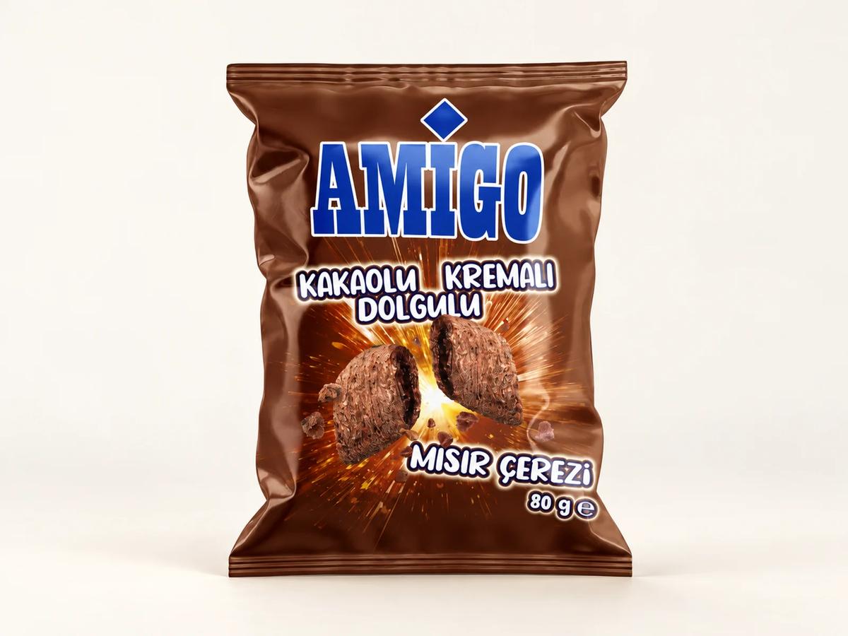 Amigo Kakao Kreması Dolgulu Cips – 80 g