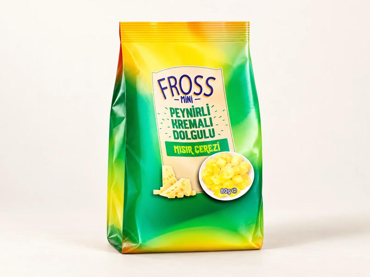 Fross Peynir Kreması Dolgulu Mısır Çerezi – 80 g